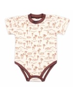 Body kr. rukáv, bavlna, zapínanie pri krku Mrofi, Afrika, krémové, veľ. 86