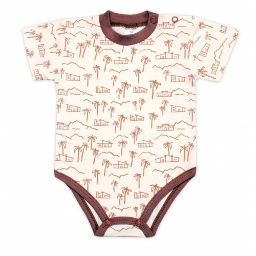 Body kr. rukáv, bavlna, zapínanie pri krku Mrofi, Afrika, krémové, veľ. 86