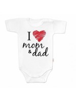 Body krátky rukáv Baby Nellys, I love mom & dad, unisex