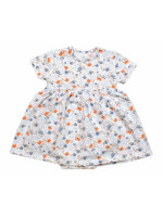 Sukničkobody kr. rukáv, bavlna, Mrofi, Lena - biela/modrá