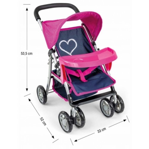 Milly Mally Športový kočík pre bábiky - Kate Prestige - navy