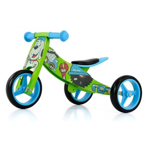 Multifunkčné Odstrkovadlo, odrážadlo Jake Bob 2V1, Milly Mally, zeleno/modré