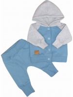 Tepláková súprava s kapucňou Magic Kazum, modrá/sivá