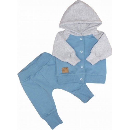 Tepláková súprava s kapucňou Magic Kazum, modrá/sivá