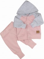 Tepláková súprava s kapucňou Magic Kazum, ružová/sivá, veľ. 62