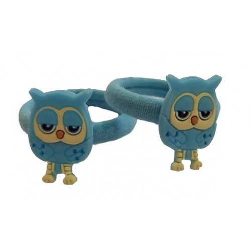 Gumičky s gumovou Sovičkou Sleep, Tulimi - modré, 2 ks
