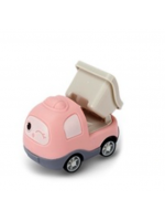 Stavebné mini autíčko na zotrvačník Tulimi - ružové