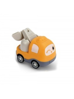 Stavebné mini autíčko na zotrvačník Tulimi - marhuľové