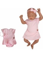 Sukničkobody krátky rukáv + čelenka, 2D sada Srdiečko, Z&Z, ružová, veľ. 62