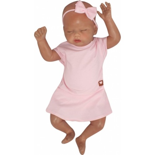 Sukničkobody krátky rukáv + čelenka, 2D sada Srdiečko, Z&Z, ružová, veľ. 62