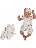 Zavinovacie body s volánikom, kraťasy + čelenka mušelín, 3D,Z&Z Kvetinky, smotanové,veľ.80