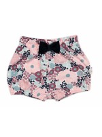 Kraťasky s mašličkou Baby Nellys, Blooming Flowers, bavlna, ružové, veľ. 104