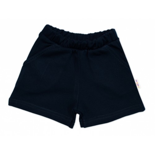 Tričko s vreckom, kr. rukáv + kraťasky, 2D, Baby Nellys, bavlna, prúžok/granát, veľ. 104