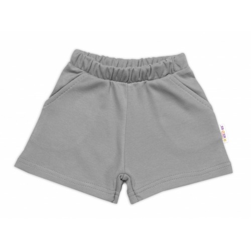 Tričko, krátky rukáv + kraťasky, 2D, Baby Nellys, Dino, bavlna, modrá/sivá, veľ. 104