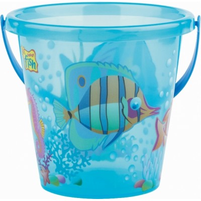 Androni Vedierko rybičky priehľadný - priemer 17 cm modrý