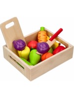 Zelenina a ovocie na krájanie v debničke Adam Toys - 13 ks