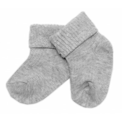 Dojčenské ponožky, Baby Nellys, šedé, veľ. 6-9 m