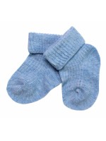 Dojčenské ponožky, Baby Nellys, sv. modré, veľ. 3-6m