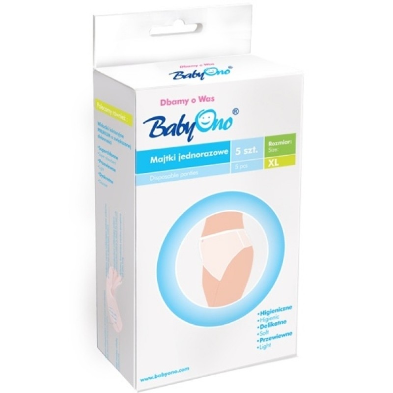 Jednorázové popôrodné nohavičky BabyOno - 5ks v balení, vel. M