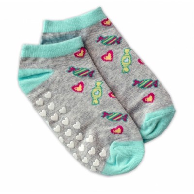 Detské ponožky s ABS Cukríky, veľ. 23/26 - šedé