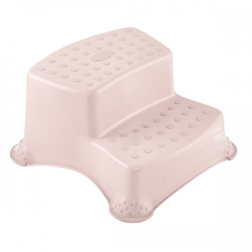 Stolička - schodíky s protišmykovou funkciou - pudrovo ružová