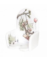 Vložka do jedálenskej stoličky Macko Pú a priatelia, biela