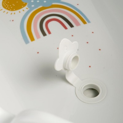 Detská vanička s výpustou, 84 cm Rainbow, Baby nellys - biela