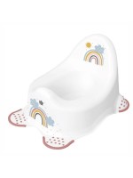 Nočník s protišmykom Rainbow Baby Nellys - biely