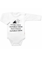 Body dlhý rukáv  Zkouška sirén, Baby Nellys, biele, veľ. 86