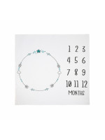 Míľniková mušelínová plienka/dečka 120x120 cm Boho, biela