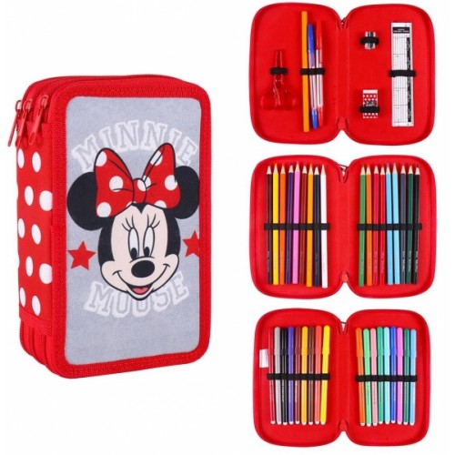 Školský peračník trojposchodový s náplňou Myška Minnie
