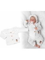 Pletený svetrík s volánikom Girl, Baby Nellys, biely, veľ. 62