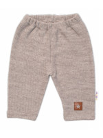 Pletené nohavice Hand Made Boy, Baby Nellys, béžové