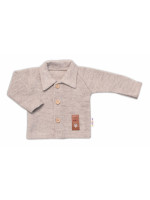 Pletený svetrík s gombíkmi Boy, Baby Nellys, béžový, veľ. 62