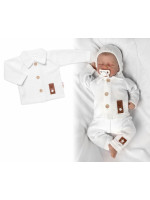 Pletený svetrík s gombíkmi Boy, Baby Nellys, biely, veľ. 74