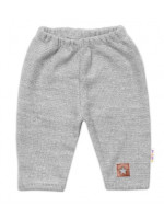 Pletené nohavice Hand Made Boy, Baby Nellys, sivé, veľ. 62