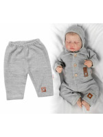Pletené nohavice Hand Made Boy, Baby Nellys, sivé, veľ. 68
