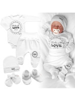 Súpravička do pôrodnice 5D Made with love, Baby Nellys - biela, veľ. 62
