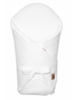 Mušelínová zavinovačka s výstužou na zaväzovanie, Baby Nellys, 75x75cm, biela