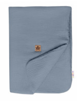 Mušelínová dečka s výplňou 75 x 100 cm, Baby Nellys, denim