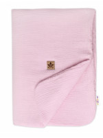 Mušelínová dečka s výplňou 75 x 100 cm, Baby Nellys, ružová