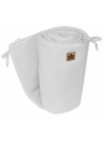 Mušelínový mantinel 160x33 cm, Baby Nellys, svetlo sivý