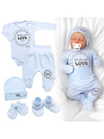 Súpravička do pôrodnice 5D Made with love, Baby Nellys - modrá, veľ. 56