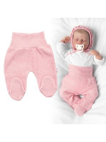 Pletené dojčenské polodupačky Hand Made, Baby Nellys, ružové