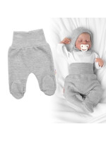 Pletené dojčenské polodupačky Hand Made, Baby Nellys, sivé, veľ. 68