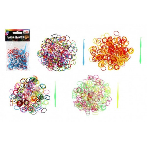 Urob si svoj náramok - gumičky na pletenie gumové mix farieb 200ks v sáčku