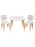 Detský stôl so stoličkami Mačička