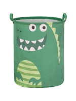 Kôš na hračky, bavlna - Dino - zelený, 43 L