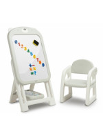 Detská magnetická tabuľa so stolíkom TOYZ TED - sivá