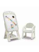 Detská magnetická tabuľa so stolíkom TOYZ TED - sivá